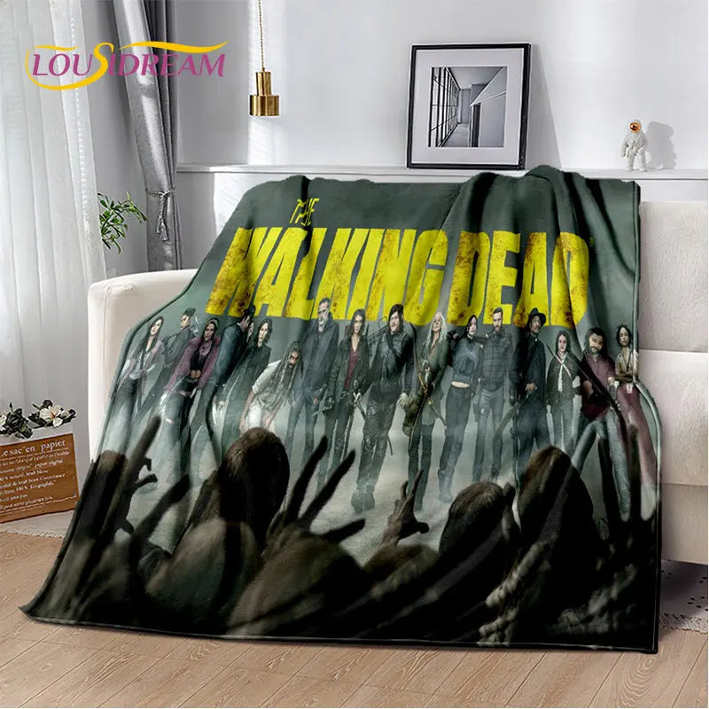 The Walking Dead Horror Soft Plush Blanket,Flannel Blanket Throw Blanket for Living Room Bedroom Bed Sofa Picnic Cover Bettdecke