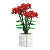 City Creativity Bouquet Flower Cymbidium Faberi Bonsai Potted Plant Home Decoration Building Blocks Bricks Kids Toys