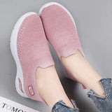 2024 Women's Sports Casual Shoes Summer Pink Flats Ladies Sneakers Fashion Girls Platform Gym Slip-On Loafers Zapatillas Mujer