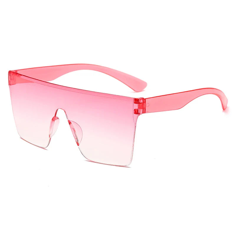 New Trendy Large Frame Connected Sun Glasses 2024 New Women's Street Shooting Driving Sunglasses Retro Anti UV