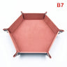 1pc Folding Hexagon/Triangle Dice Tray Purple Dice Box For RPG/DnD Games Dice Storage Case PU Leather