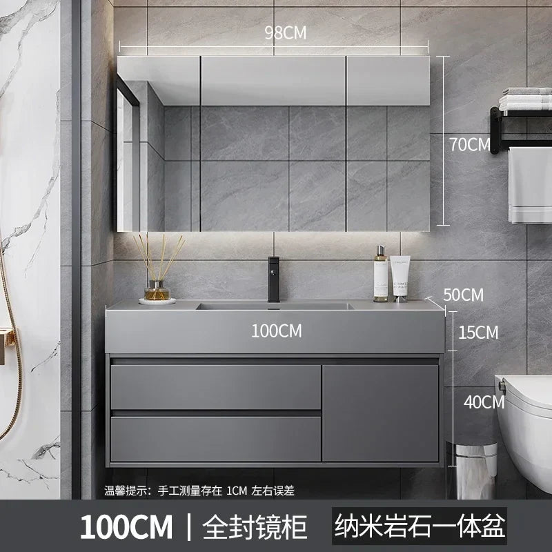 Toilet Vanity Wall Bathroom Cabinets Drawer Wall Washbasin Bathroom Cabinets Storage Shelves Casa Arredo Room Furniture YX50BC