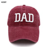 KOEP MOM And DAD Baseball Cap Fishing Caps Men Outdoor Women Washed And Worn Pregnancy Announcement Hats 3D Embroidery