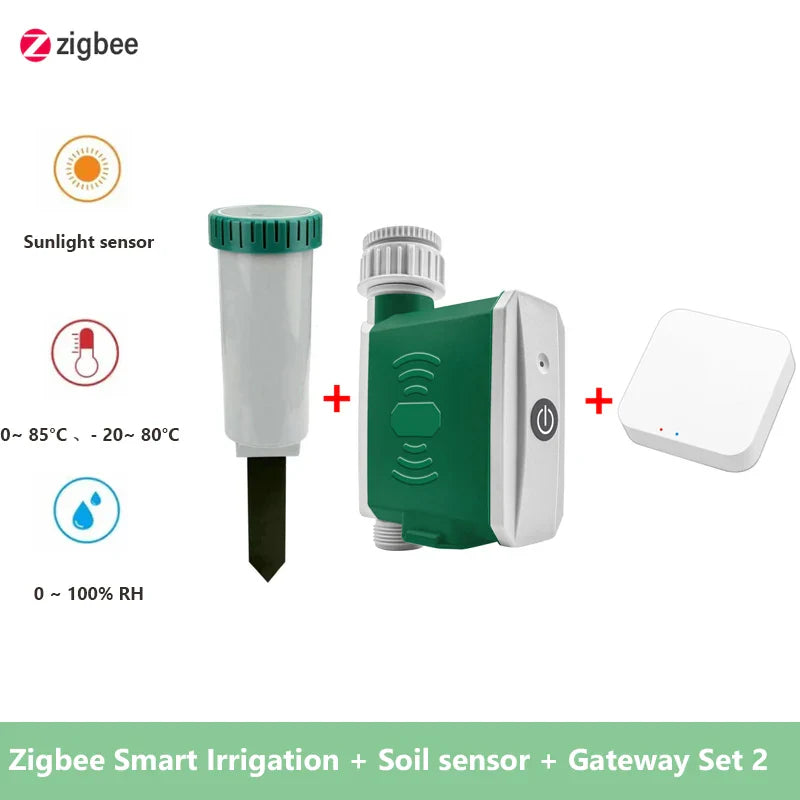 Tuya Smart Zigbee Automatic Irrigation Sets Rain /Snow Delay Watering Timer Home And Garden Plants Automated Drip Irrigation