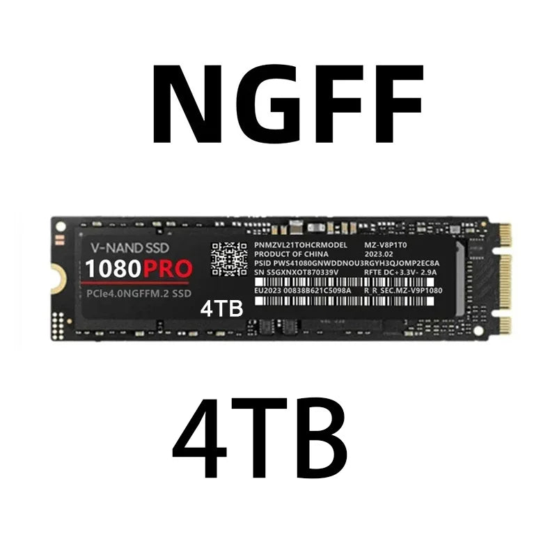 1080Pro 4TB SSD M2 2280 PCIe 4.0 NVME NGFF Original Brand Gaming Solid State Hard Disk For Desktop PC PS5 Game