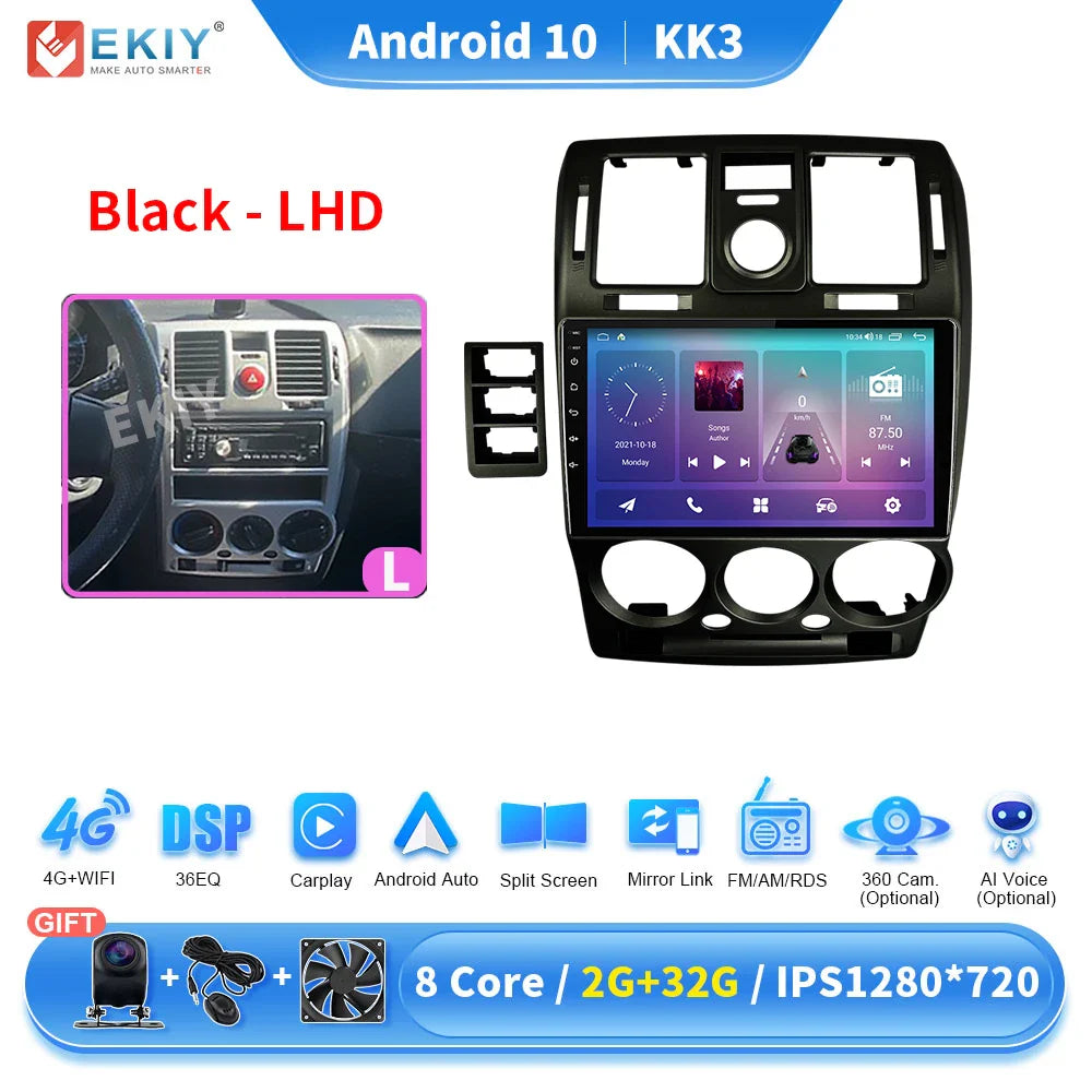 EKIY KK5 Android Radio For Hyundai Getz Multimedia Screen 2002-2011 Car Intelligent Systems Carplay GPS 2din Stereo Receiver 4G