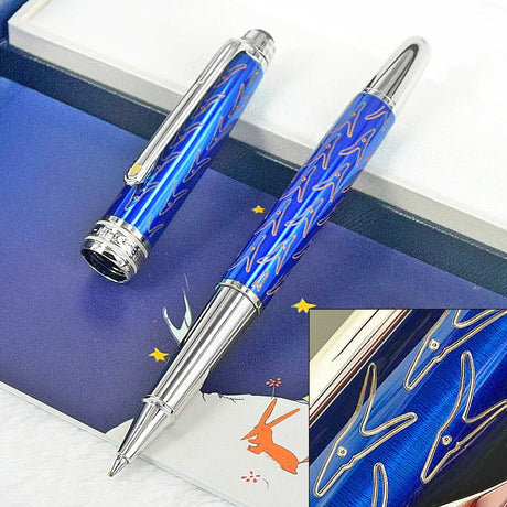 PPS Le Petit Prince 163 Dark Blue Rollerball Ballpoint Pen Luxury MB Stationery With Serial Number Little Prince + Leather Pouch