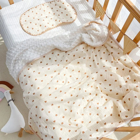 3D Minky Dot Baby Blanket Newborn Cotton Gauze Blanket Toddler Rainbow Leopard Print Super Soft Muslin Throw Swaddle Wraps