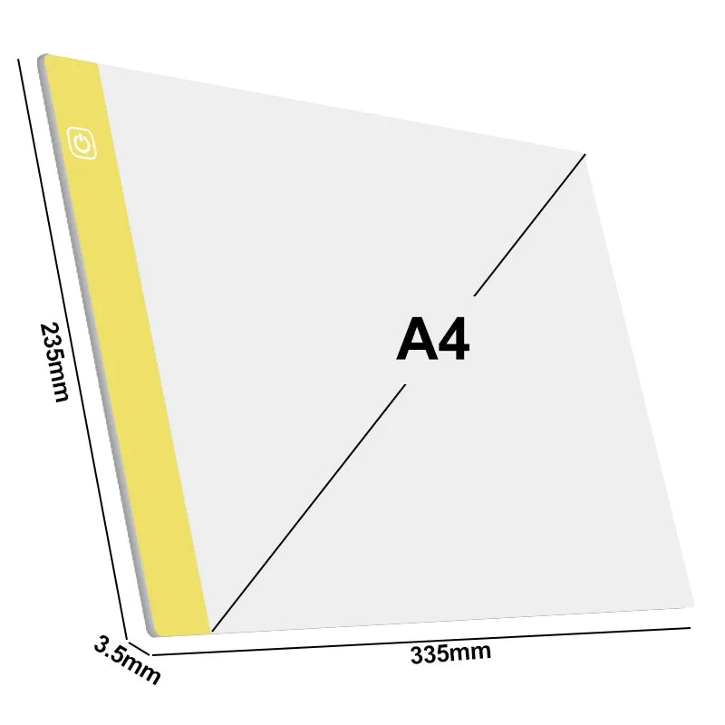 New A3/A4/A5 Three Level Dimmable Led Light Pad Drawing Board Pad Tracing Light Box Eye Protection Easier for Diamond Painting
