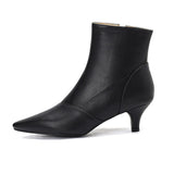 Pointed Toe Ankle Boots For Women Fashion Side Zippers Short Boots Female Slim Thin High Heels Gold Silver Shoes Booties Feminim