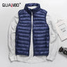 Men's Sleeveless Puffer Jacket 2023 New Autumn Spring Lightweight Water-Resistant Packable Men Down Vest Coat Plus Size 5xl 6xl