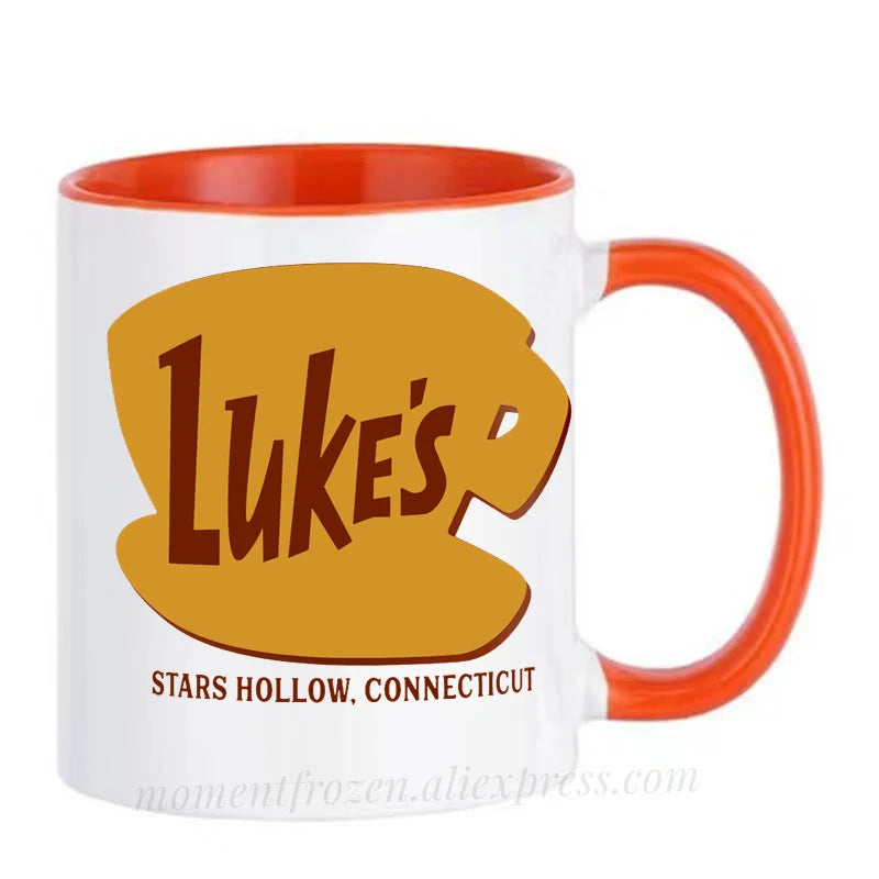 Lukes Luke's Diner Mugs Coffee Mugs Tea Cups Home Decal Friend Gifts Milk Mugen Novelty Coffeeware Drinkware Tableware Teaware