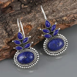 Bohemian Water Drop Blue Stone Earrings for Women Tibetan Jewelry Fashion Cubic Zircon Dangle Earrings Accessories