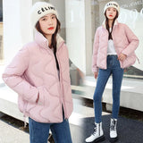 2023 New Winter  Down Cotton Women Short Parkas Jackets Casual Thick Warm Pattern Coat Female Winter Outwear Loose Jacket Parkas