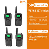 2/4/6 PCS ABBREE Walkie Talkie PMR/FRS UHF Mini Radio Up to 8 KM Range Handheld Ham Two Way Radio Communicator Transceiver