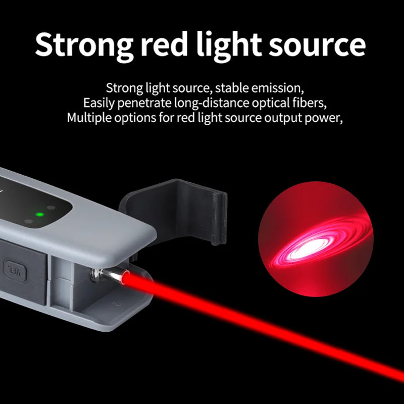 VFL 50/30/20/10MW Visual Fault Locator Fiber Optic Cable Tester 10-50Km Range Optical Equipment Red Laser Pen USB