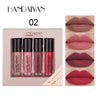 HANDAIYAN Lipstick Set Sexy 4 Colors Lip Gloss Matte Lipstick Waterproof Non-stick Cup Cosmetics Makeup