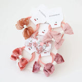 10Pcs/Lot  Children's Cute Headwear Hair Accessories Baby's Basic Bow Tie Band Set Small Scrunchie Kids Elastic Hair Ties