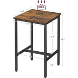 VASAGLE Bar Table, Small Kitchen Dining  High Top Pub  Height Cocktail Table for Living Room Party, Sturdy Metal