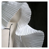 Width 17CM White Organ Pleated Single-layer Pleated Wavy Texture Cotton Fabric Designer Apparel Fabrics & Textiles