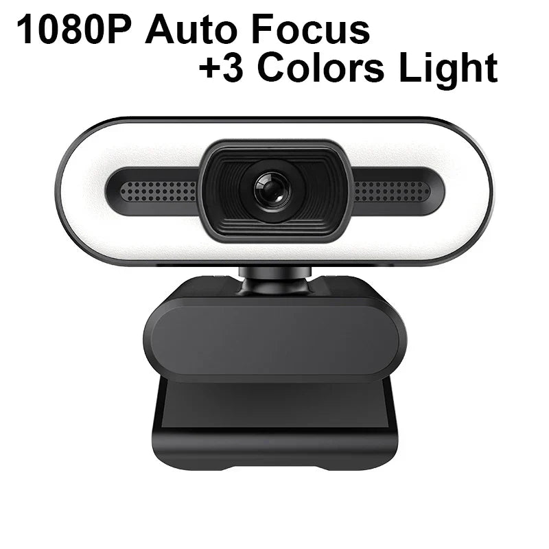 Portable Full HD 1080P 2K 4K Webcam PC Latops Auto Focus Fill Light Web Camera With Microphone for Network Live Conference