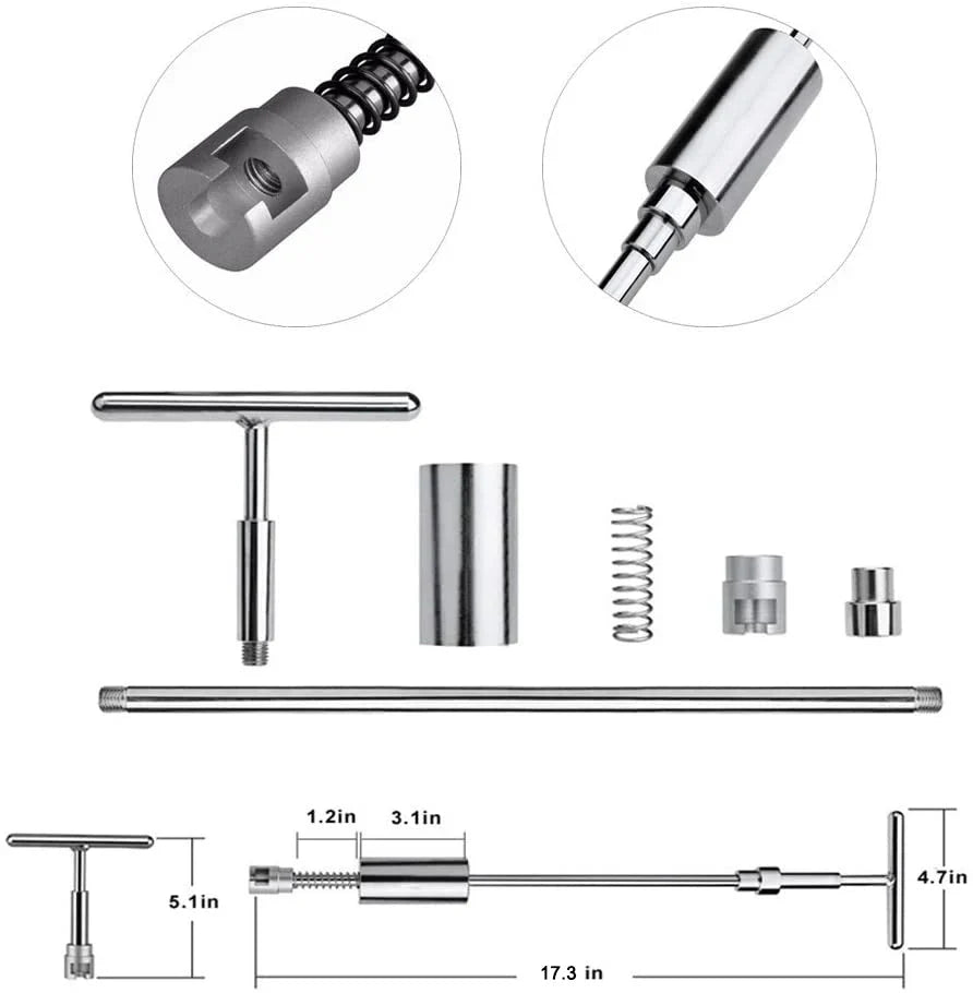 Besper Car Body Paintless Dent Repair Removal Tool Stainless Steel Push Rods Crowbar Kit Car Dent Remover Puller Garage Tool Set