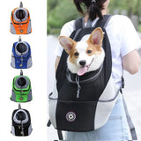 Portable Dog Carry Pack Travel Breathable Pet Dog Bag Carrying Out Double Shoulder Dog Backpacking Carrier with Chihuahua Puppy