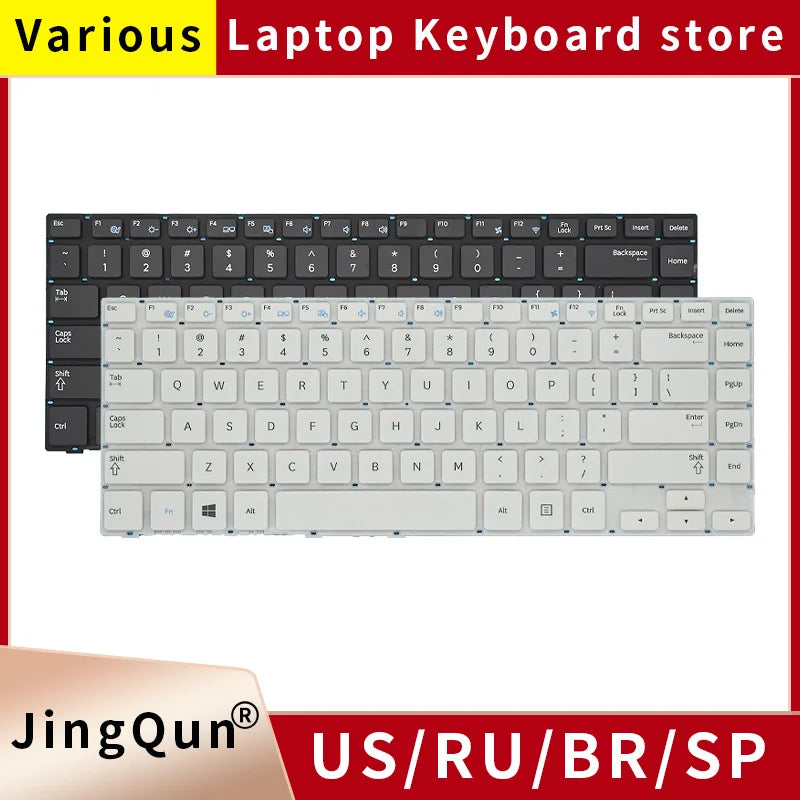 Laptop Keyboard Replace For Samsung NP-370R4E 450R4V 470R4E 450R4Q 455R4J 530U4E 450R4E US English Black White