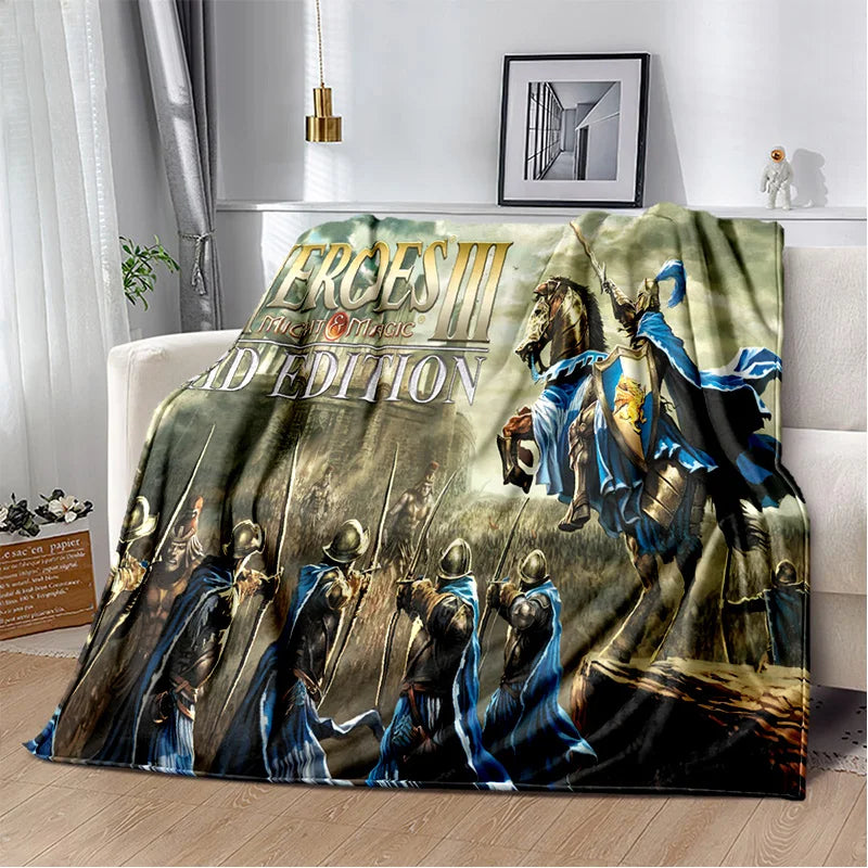 3D Heroes of Might and Magic Retro Game Soft Plush Blanket,Flannel Blanket Throw Blanket for Living Room Bedroom Bed Sofa Picnic