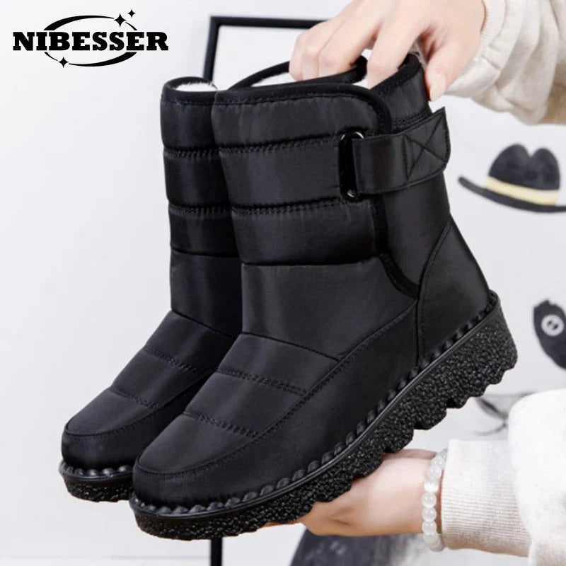 New Women Boots Winter Snow Boots Platform Shoes For Women Ankle Boots Waterproof Botas Mujer Keep Warm Botines Cotton Shoes