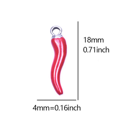 5pcs Stainless Steel Chili Charms Pendant For Jewelry Making Supplies 3 Color Pepper Hot Pepper Charms DIY Earrings Accessories