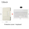 Universal Wireless Bluetooth Keyboard with Leather Case Stand Cover for iPad 7 8 Inch 9 10 Inch Tablet for iOS Android Windows