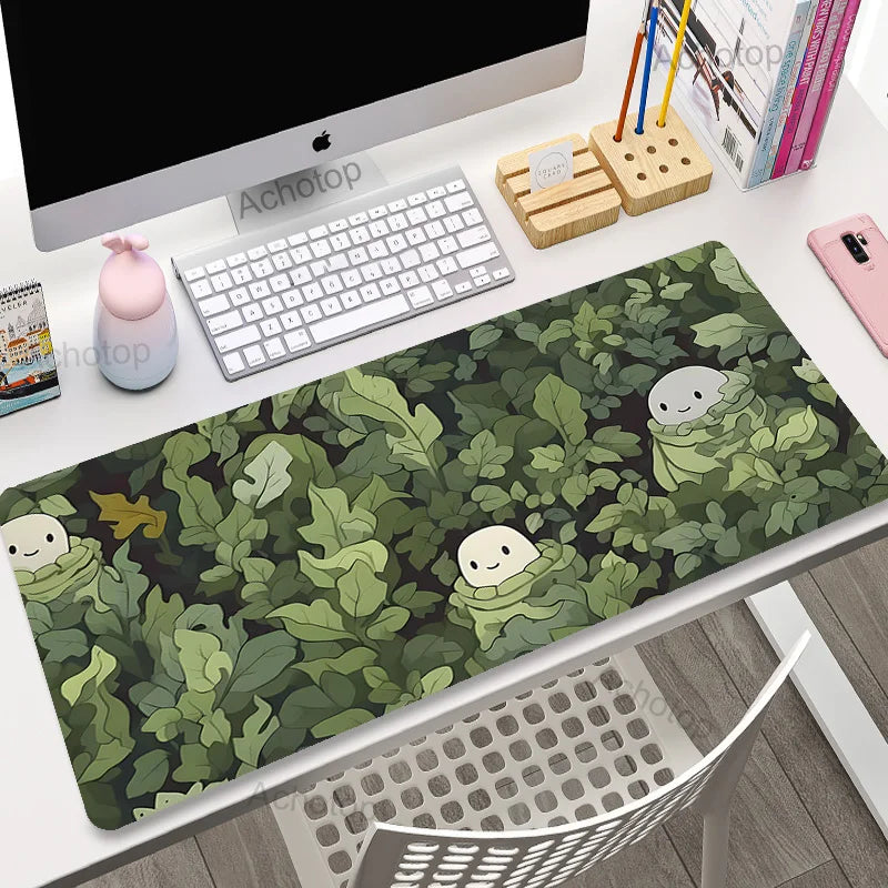 Cute Cat Large Gaming Keyboard Mouse Pad XL Green Plant Computer Gamer Tablet Mause pad Long Mousepad XXL 900x400 Play Mice Mats