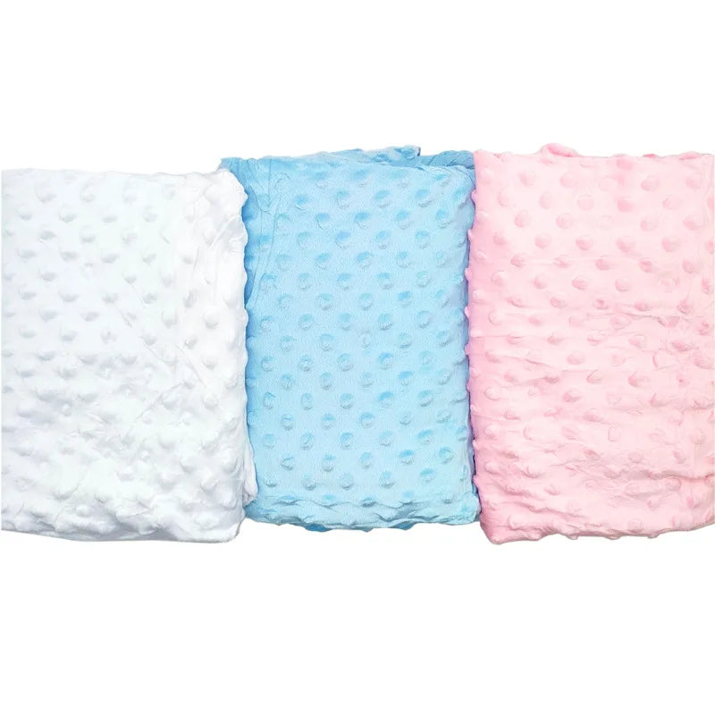 DHL30pcs Sublimation DIY White Blank Short Plush Double Layer Baby Blanket Size 30*40Inch