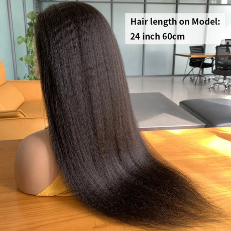 13X4 HD Lace Frontal Wigs On Sale Clearance Human Hair Kinky Straight Lace Front Wigs For Women Human Hair Glueless Yaki Wigs