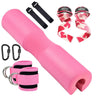 3 in 1 Barbell Pad Set Weightlifting Wrist Wrap Gloves and Gym Ankle Straps Men Women Lunges Hip Thrusts Powerlifting Deadlift