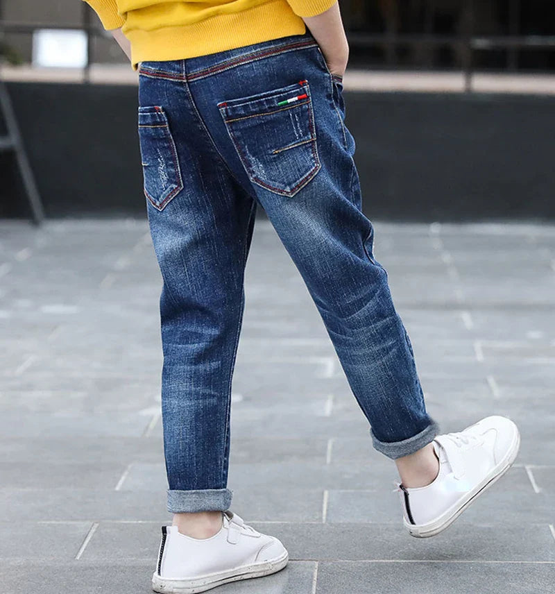 IENENS Kids Boys Denim Clothes Pants Children Wears Clothing Long Bottoms Baby Boy Skinny Jeans Trousers 4 5 6 7 8 9 10 11 Years