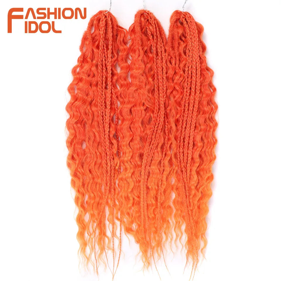 Ariel Curl Hair Water Wave Twist Crochet Hair Synthetic Braid Hair Ombre Blonde Pink 22 Inch Deep Wave Braiding Hair Extension