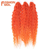 Ariel Hair Synthetic Twist Crochet Curly Hair 24 Inch Water Wave Braid Hair Ombre Blonde Brown Deep Wave Braiding Hair Extension