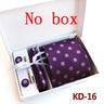 Luxury Tie Set Gift Box For Men Wedding Jacquard Necktie Square Clip Cufflinks Handkerchief Brezo Pour Teal Tie