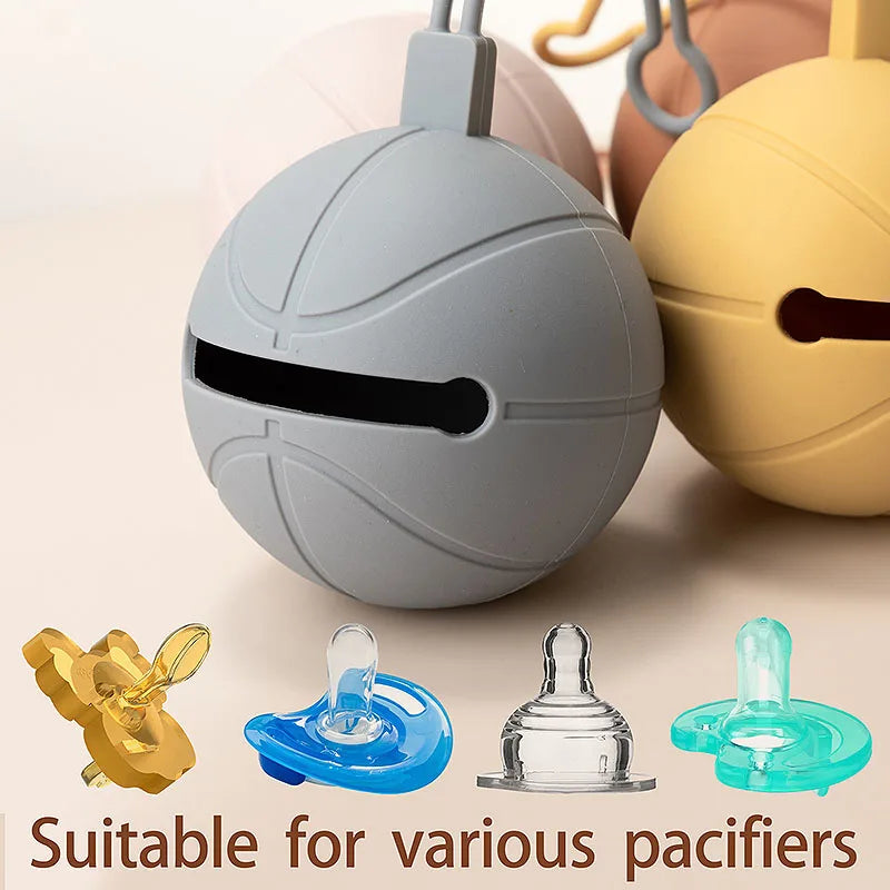 1Pcs Silicone Nipple Storage Bag Kids Pacifier Holder Portable Bear Shape Food Grade Nipple Case Attachment Nipple Storage Box