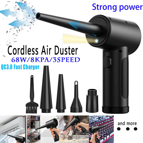 Compressed Air can for computers ,Electric Air Blower Computer Cleaning,Cordless Air Dust Cleaner for PC Keyboard Crumbs