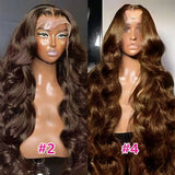 Chocolate Brown Lace Front Wigs Body Wave Lace Front Wig Brown Lace Front Human Hair Wigs Hd 13x4 Lace Frontal Wig Colored Wigs