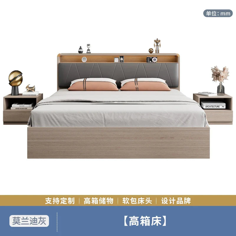 Bedroom Frame Bed Children King Size Single Massage Luxury Bed Girls Full Wooden Japanese Platform Muebles Modern Furniture