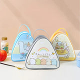 Breakfast Insulation Thermal Bag Small Triangular Rice Ball Lunch Box Bags Cute Portable Food Bento Fresh Pouch for Women Kids