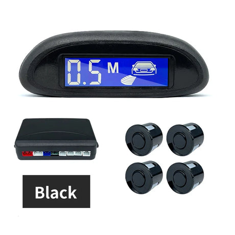 Parking Sensor Kit Car Parktronic LCD Display Backlight Reverse Backup Radar Monitor System 4 Sensors 22mm 12V 8 Colors