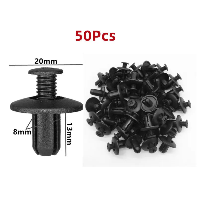 8mm 6mm 10mm Car Mudguard Bumper Rivet Fastener Auto Push Pin Fender Screw Clips For VW Toyota Honda Ford Nissan Kia Renault