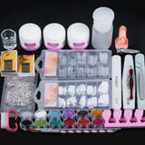 Acrylic Powder Set Nail Extension Set Nail Tips All For Manicure Nail Art Decorations Tools Nail Kit Professional Set For Nails