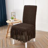 high quality Seersucker chair cover for dining room banquet chair slipcover stretch chair skirt elastic wedding chair decoration