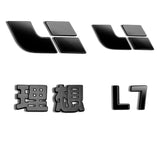 For Li Lixiang L7 L8 L9 2022 2023 Car Black Samurai Logo Blackened Cover Upgraded Exterior Decoration Stickers Auto Accessories